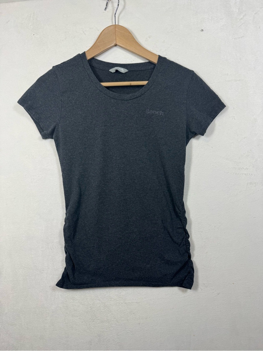 Bench Women's Short Sleeve Crew Neck Tee in Dark Gray